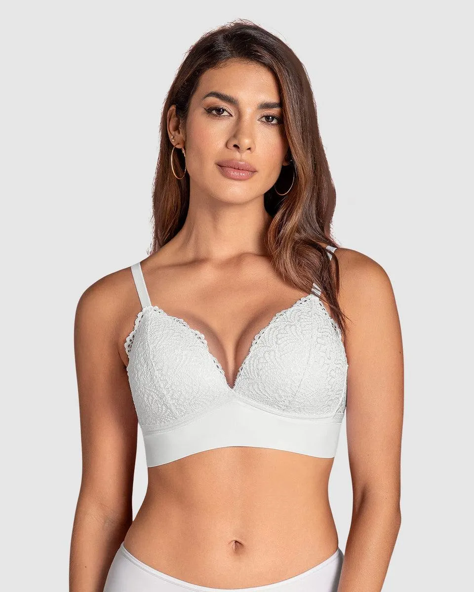 Sostén sin arco Liso y Encaje