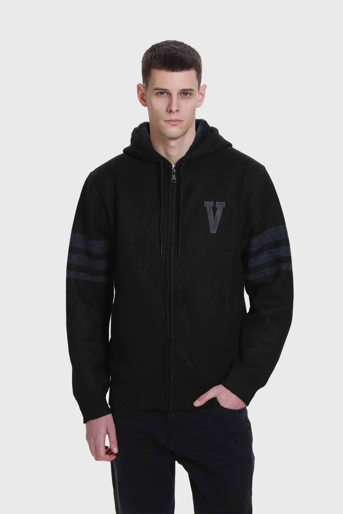 Sweater Hombre Hoodie Negro