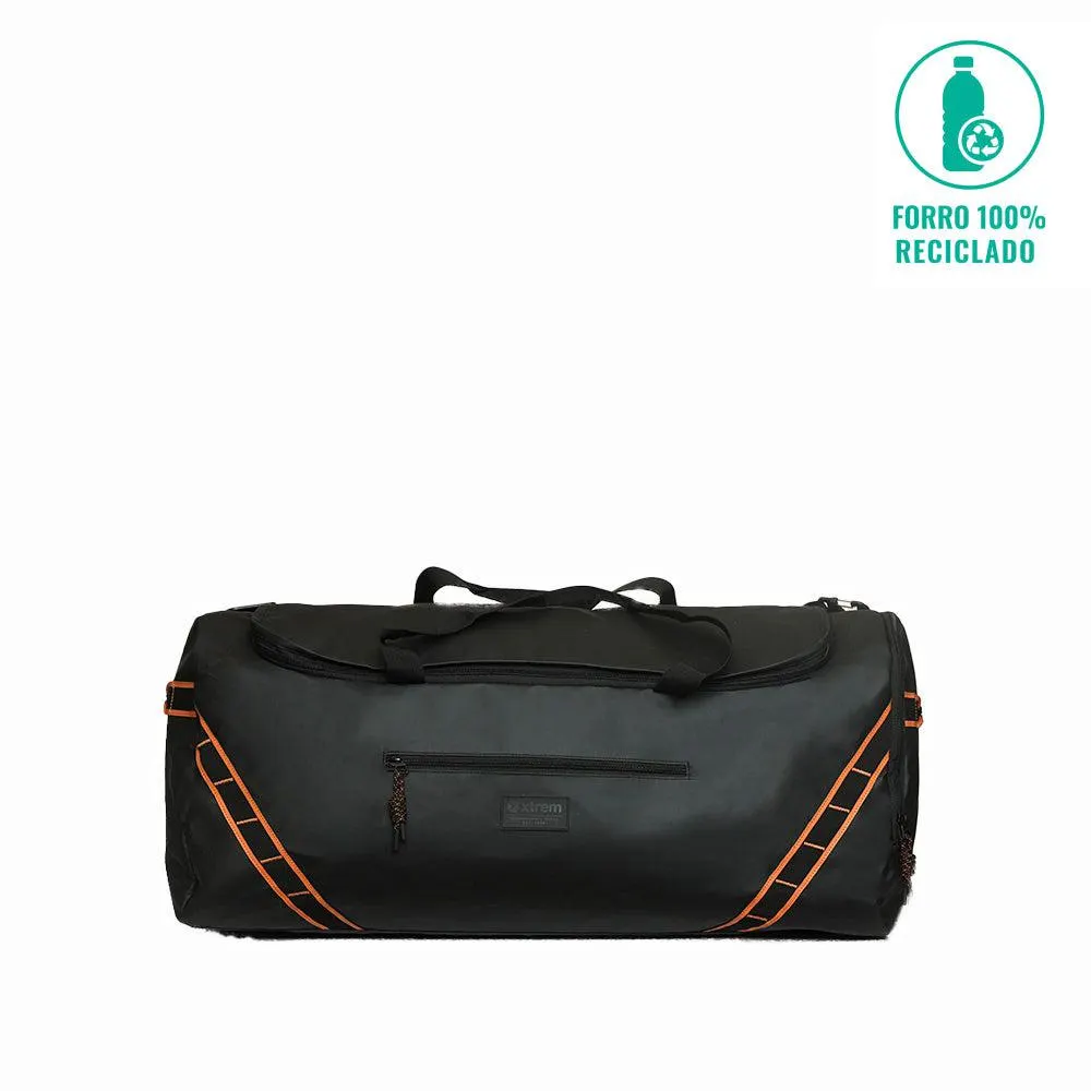 Bolso Deportivo Traveller Negro y Naranjo Extra Grande