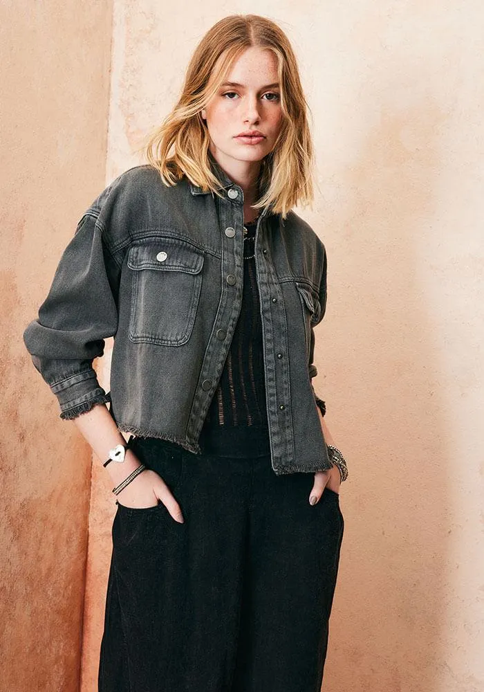 Chaqueta Tipo Trucker Procesada