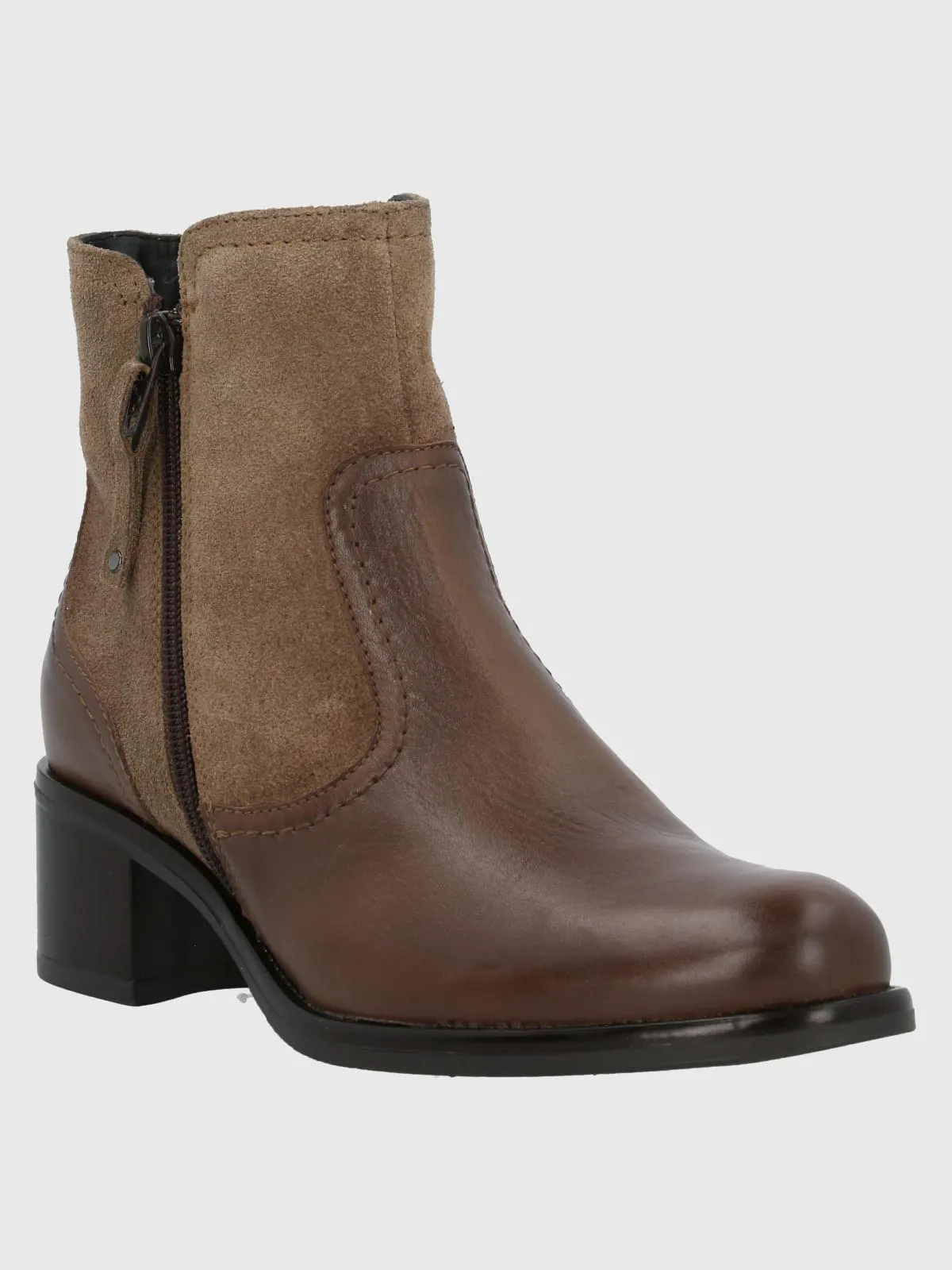 Botin Cuero Mujer Ellee Café Hush Puppies