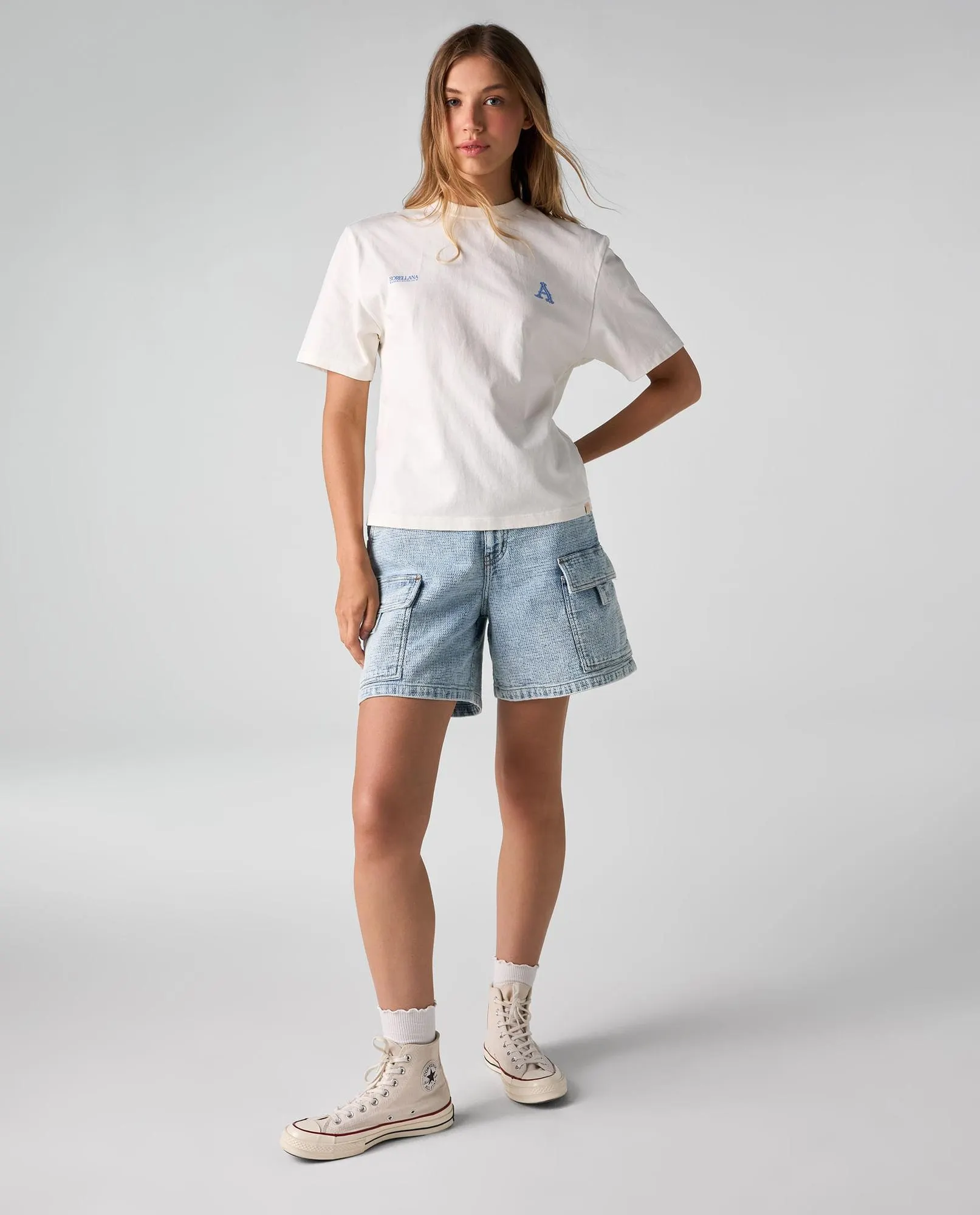 Camiseta oversize estampada para mujer