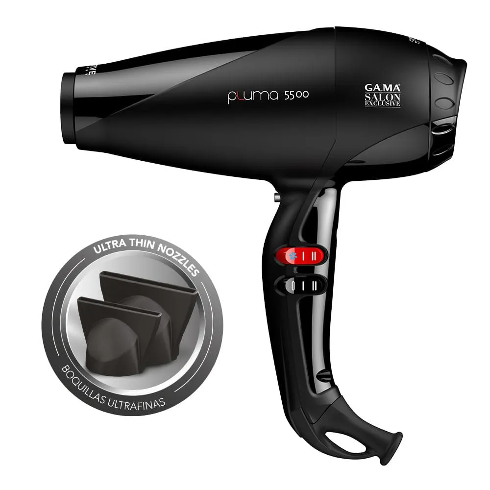 Secador Pluma 5500 Ion System Oxy Active Negro