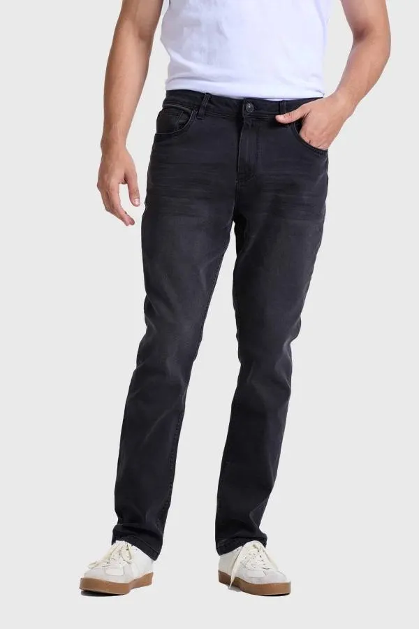 Jeans hombre slim cinta negro