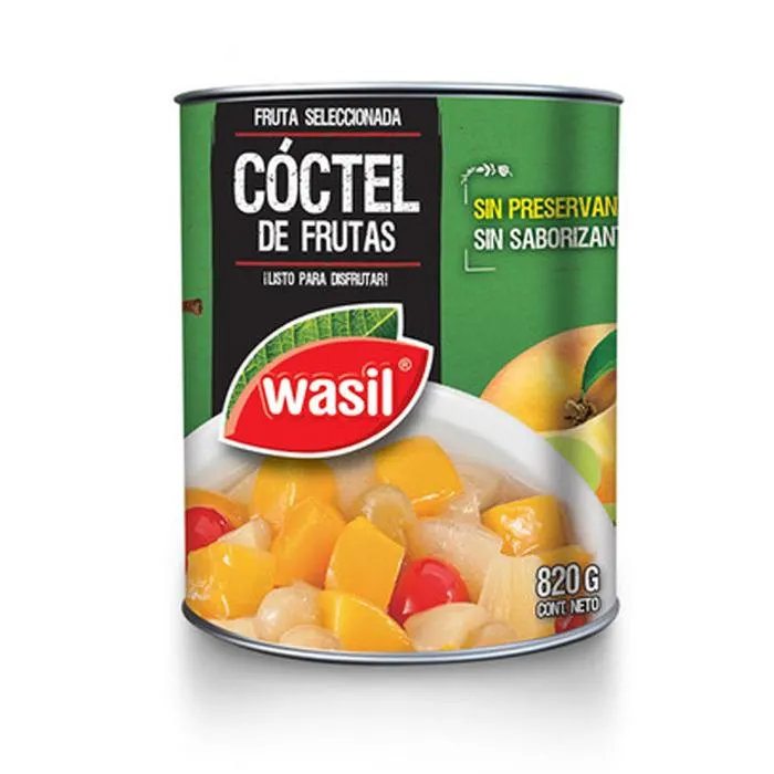 Cocktail Frutas Wasil 820 Grs (460 Grs Drenado)