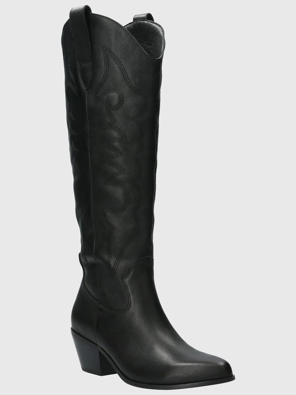 Bota Cuero Mujer Webber Negro