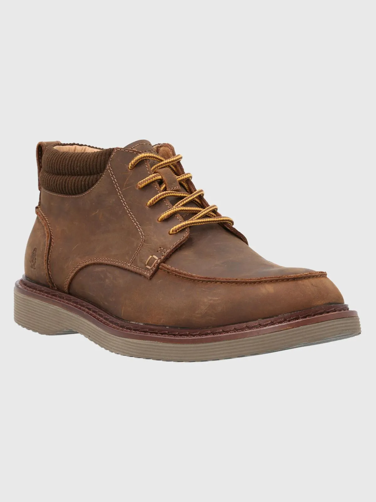 Botin Cuero Hombre Vittorio Café Hush Puppies