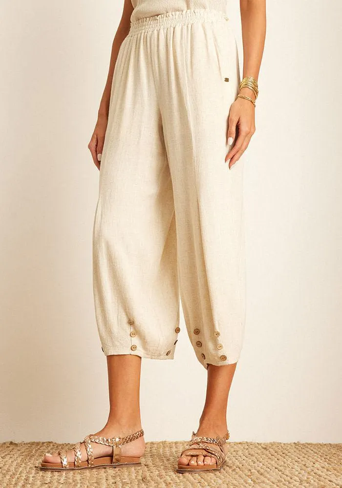 Pantalón Abotonadura En Bota XL Beige