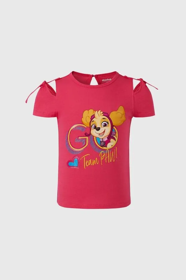 Polera niÑa paw patrol fucsia i