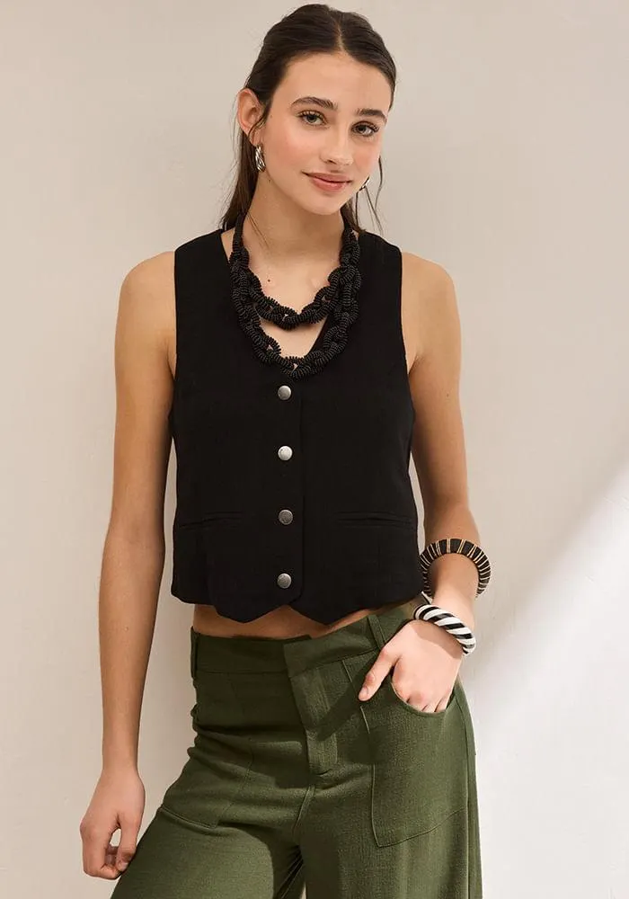 Blusa tipo gillette Negro XL