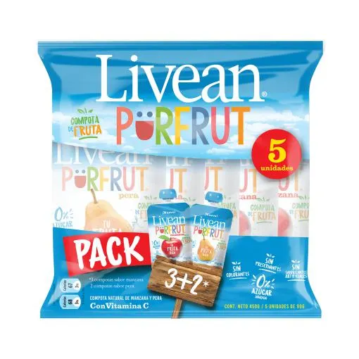 Pack Compota Livean Pouch 90 Gr