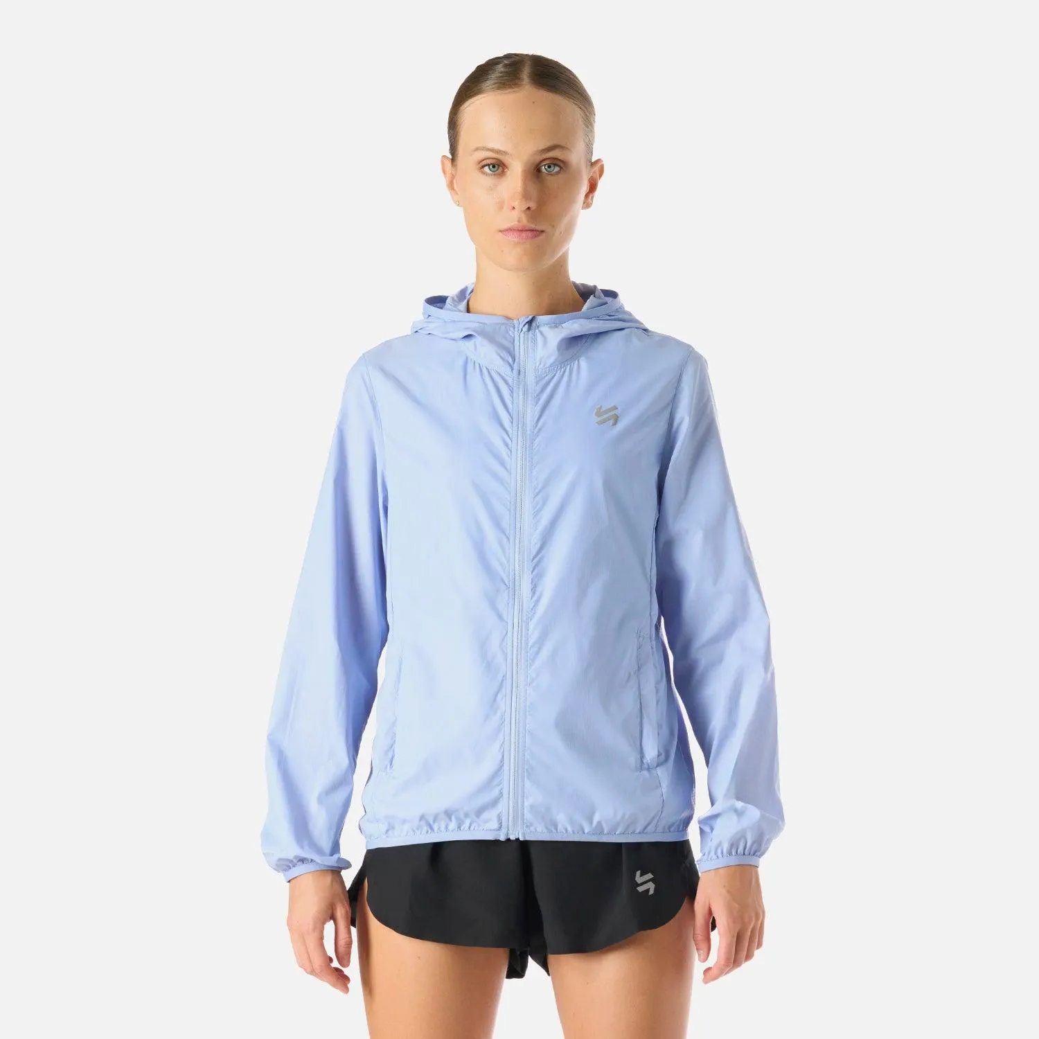 Chaqueta Mujer Built To Move Windbreaker Jacket Celeste Vulcano
