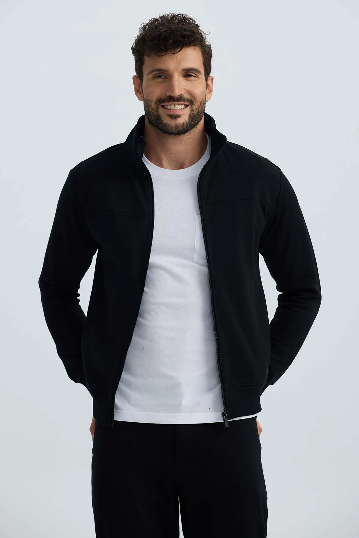 Polerón Hombre Full Zipper Negro