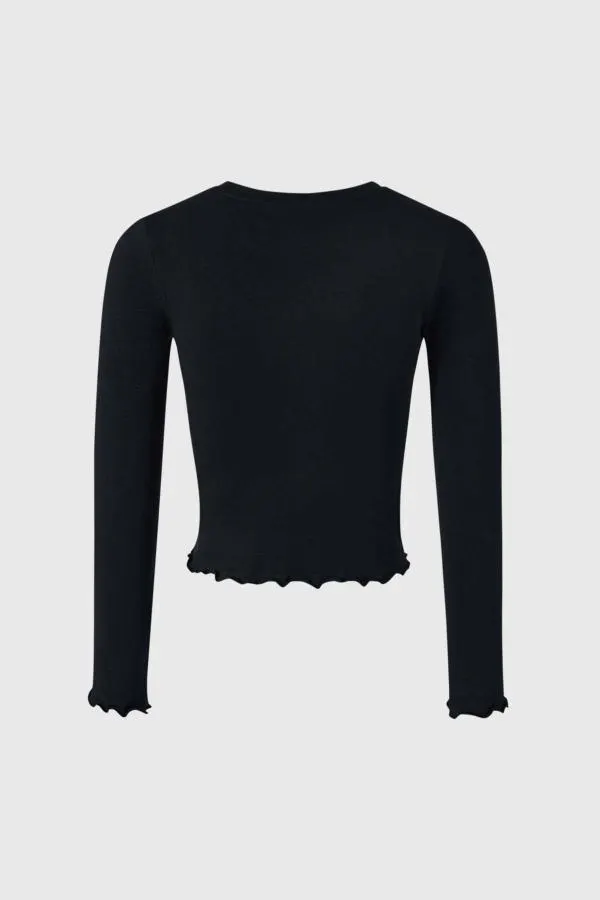 Polera niÑa hombro descubierto negro