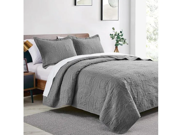 CUBRECAMA QUILT REVERSIBLE 228X228CM QUEEN 2 FUNDA ALMOHADA 278002