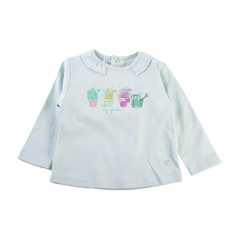 Polera Manga Larga Bebé Niña Menta