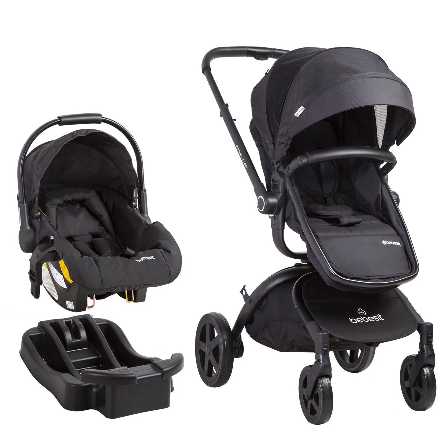 Coche Cuna Travel System Deluxe 360° SX Negro