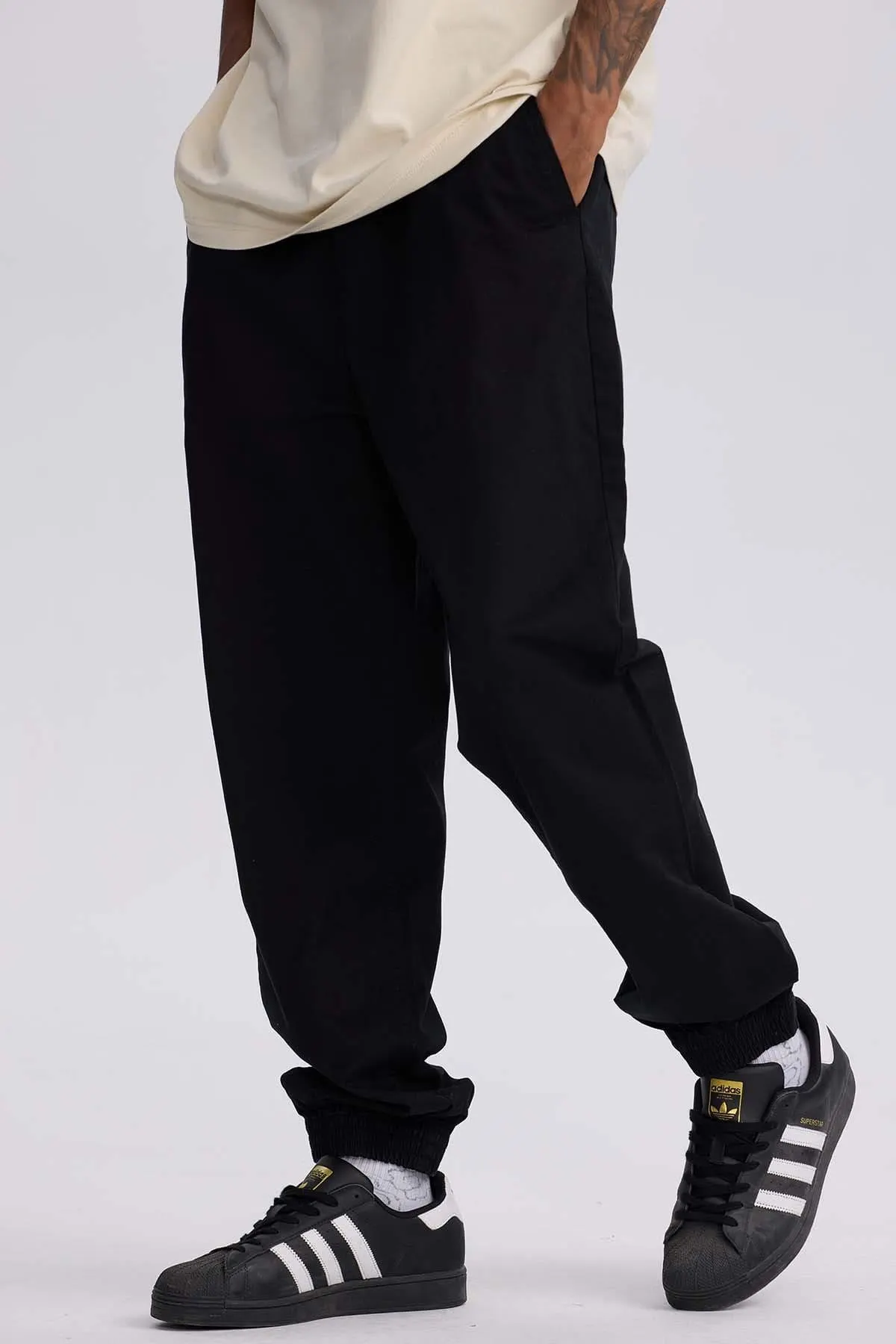 Pantalón Hombre Jogger Twill Negro