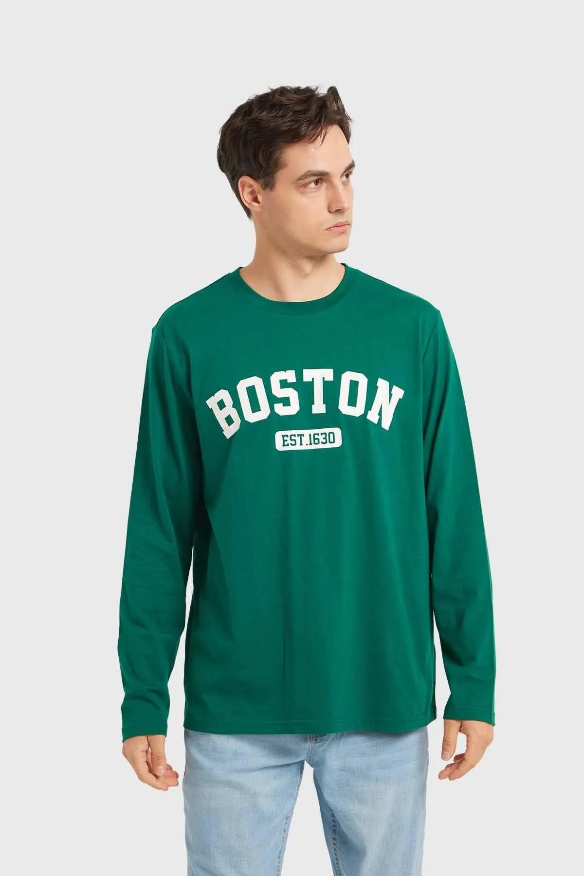 Polera Hombre College Verde