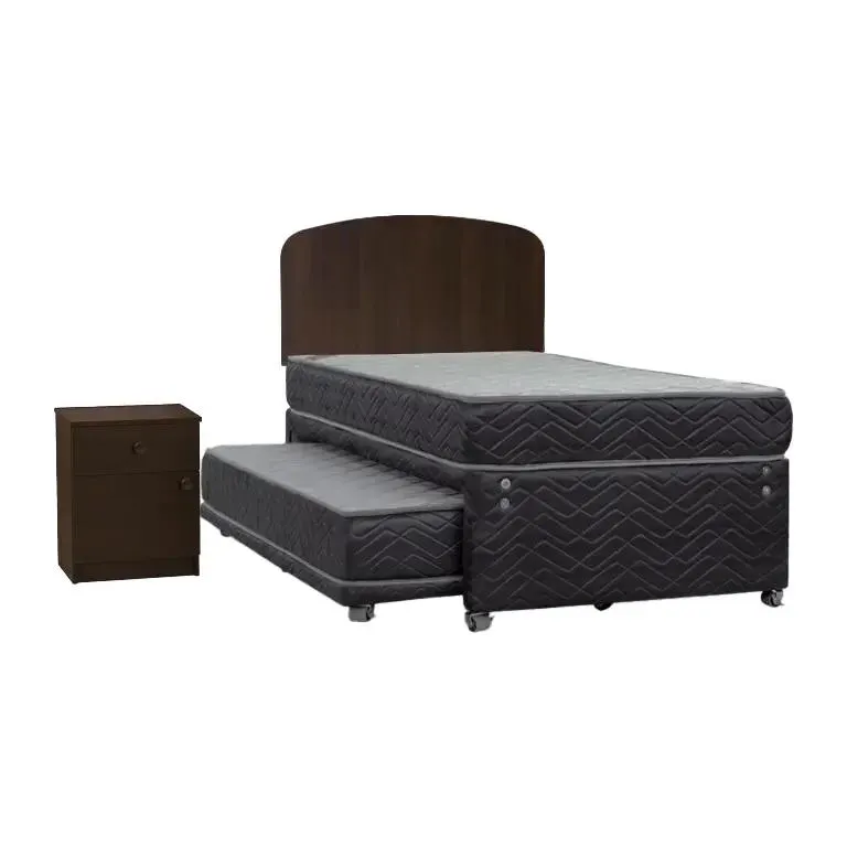 Cama Nido Apolo Black 1,5 Plazas + Set Cordoba