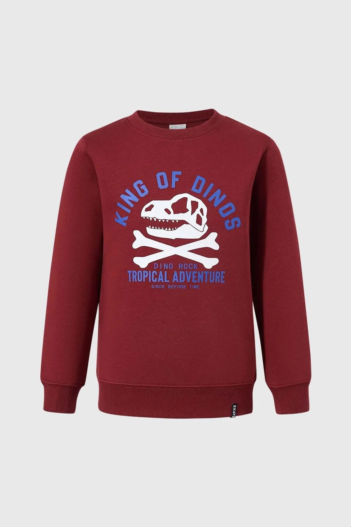 Polerón Niño Básico Con Print Rojo