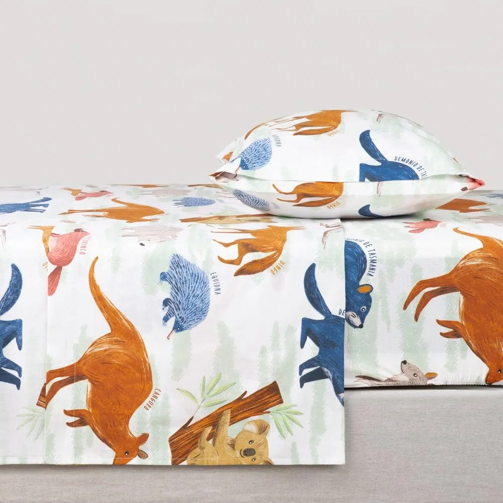 Set sábanas con diseño estampado