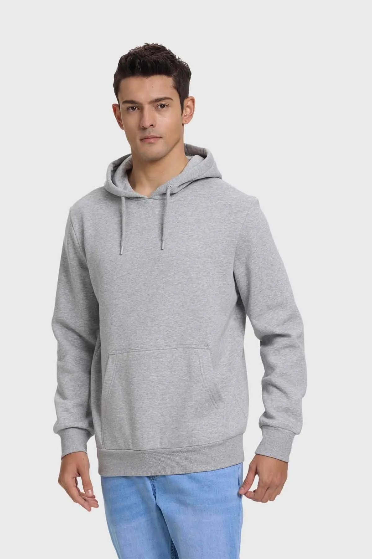 Polerón Hombre Hoodie Básico Gris