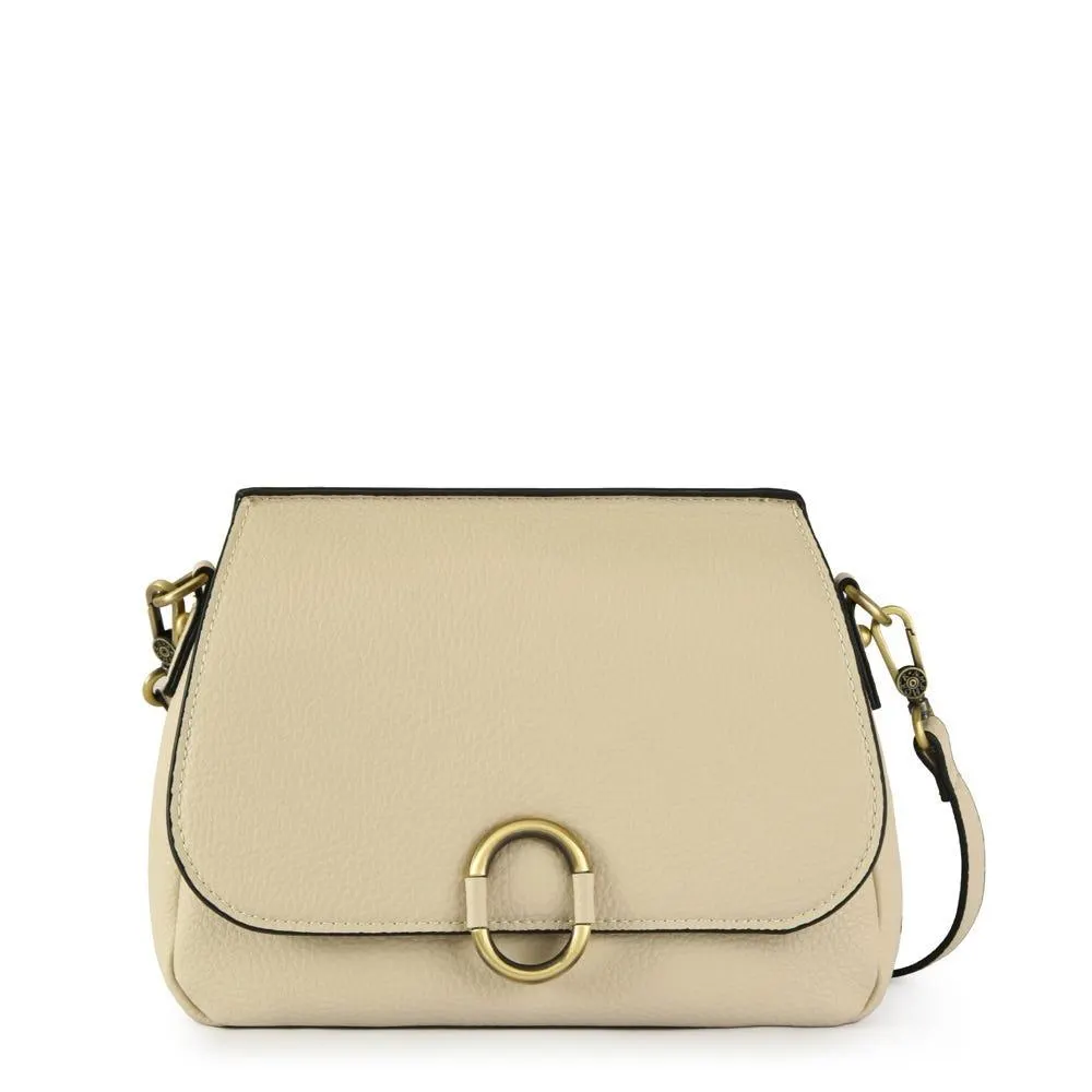 Cartera bandolera pequeña dubois blanco crudo