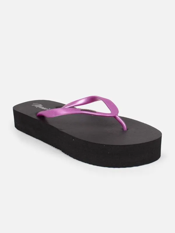 METALLIC PURPLE FLIP-FLOPS