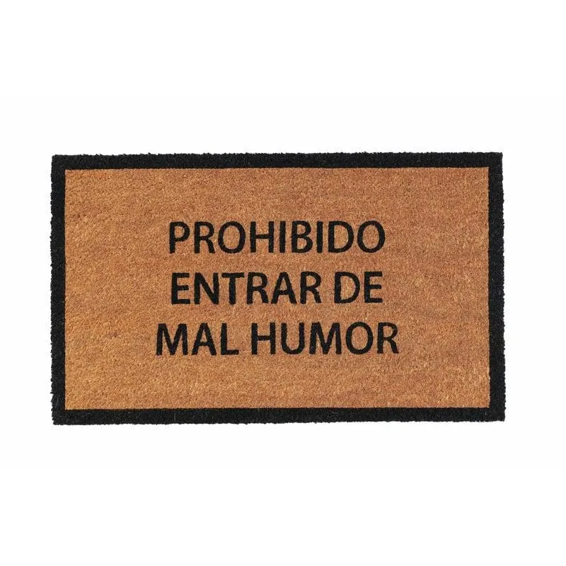 Limpiapiés Prohibido Mal Humor 45x75 cm Natural