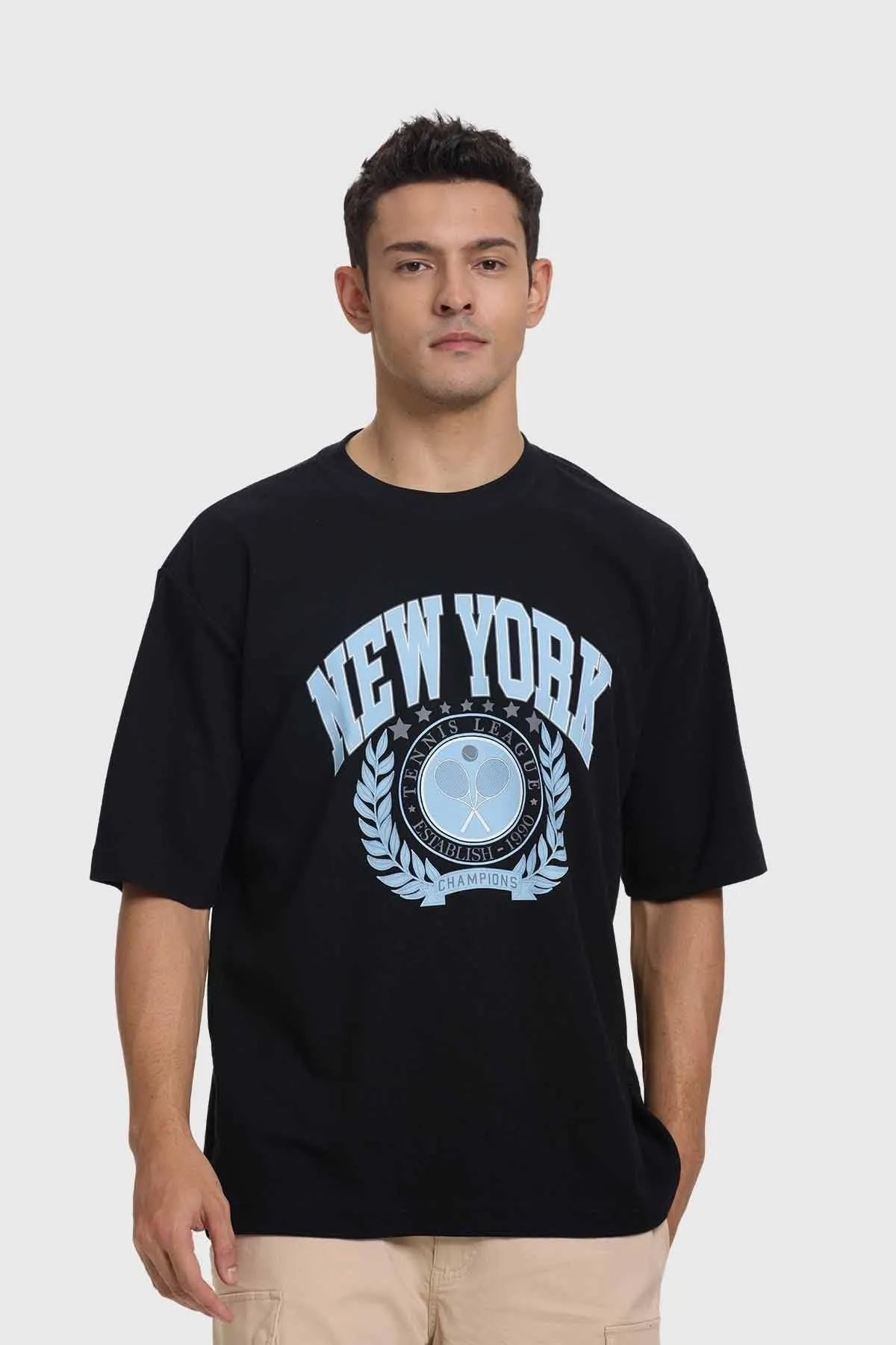 Polera Hombre Sport Tenis Negro