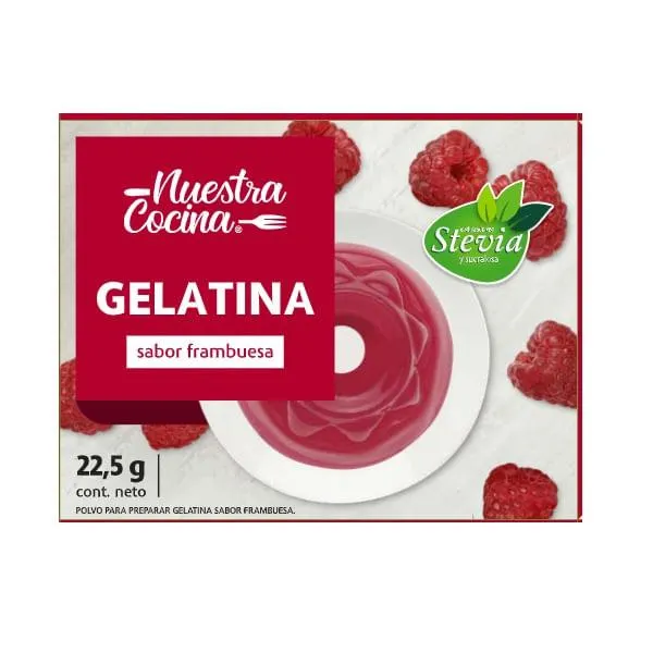 Gelatina con stevia sabor fr...