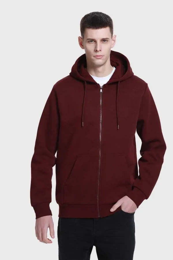 PolerÓn hombre full zipper basic burdeo