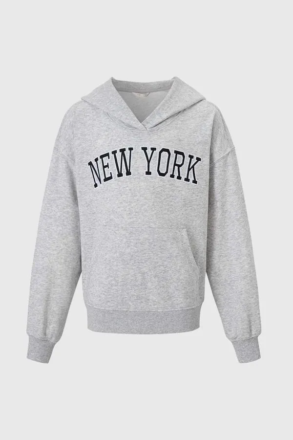 PolerÓn niÑa print gris melange