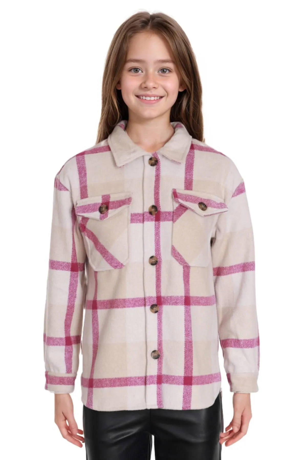 Blusa Niña Cotelé Polar Interior Beige