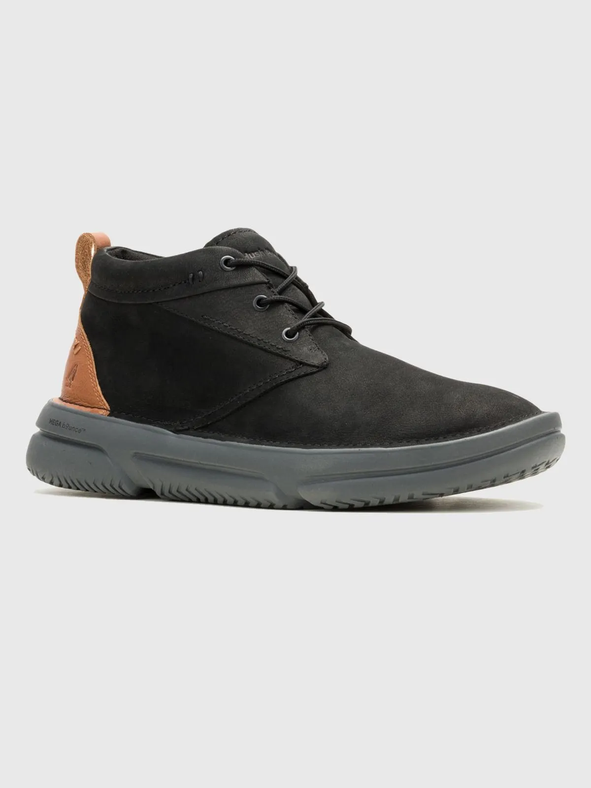 Botin Cuero Baylor Chukka Negro Hush Puppies