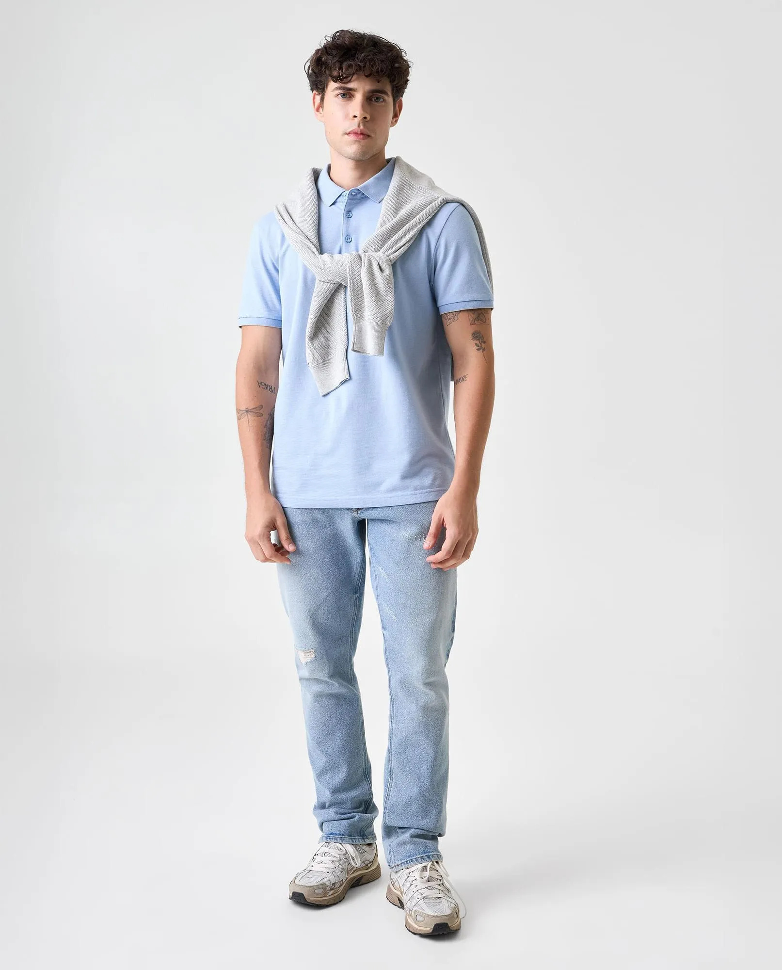 Polo Slim con detalles en contraste para hombre