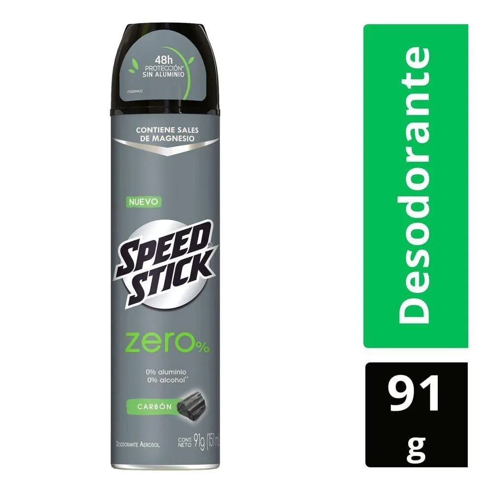 Desodorante en spray zero% carbón 91g