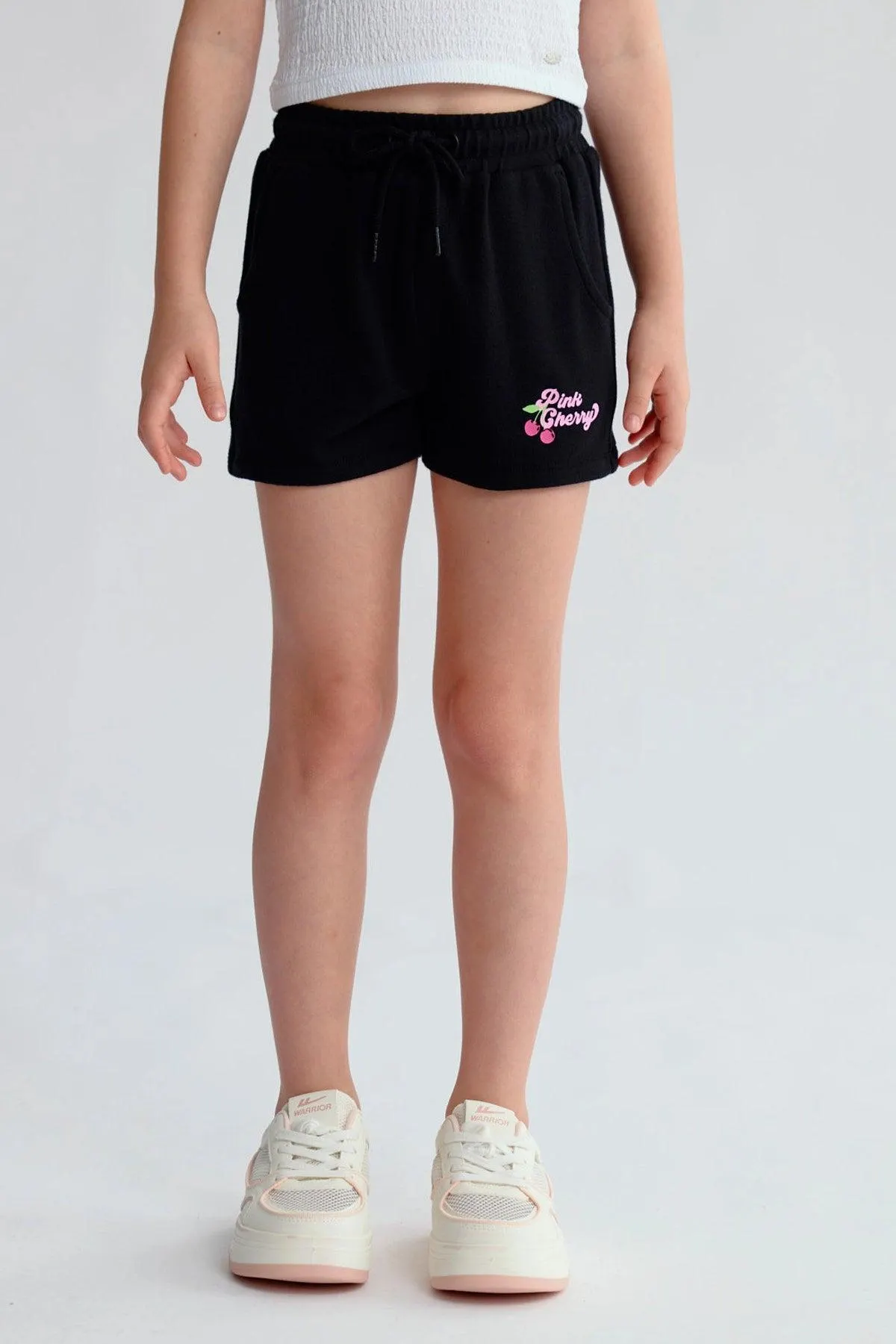 Short Niña Mini Print Negro