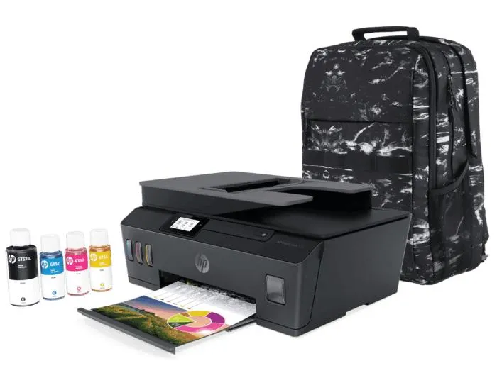 Impresora Multifuncional HP Smart Tank 530 + Mochila HP Campus XL Mármol Piedra 16"