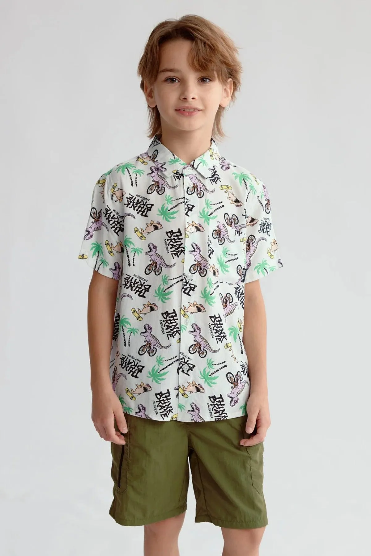 Camisa Niño Guayabera Crudo