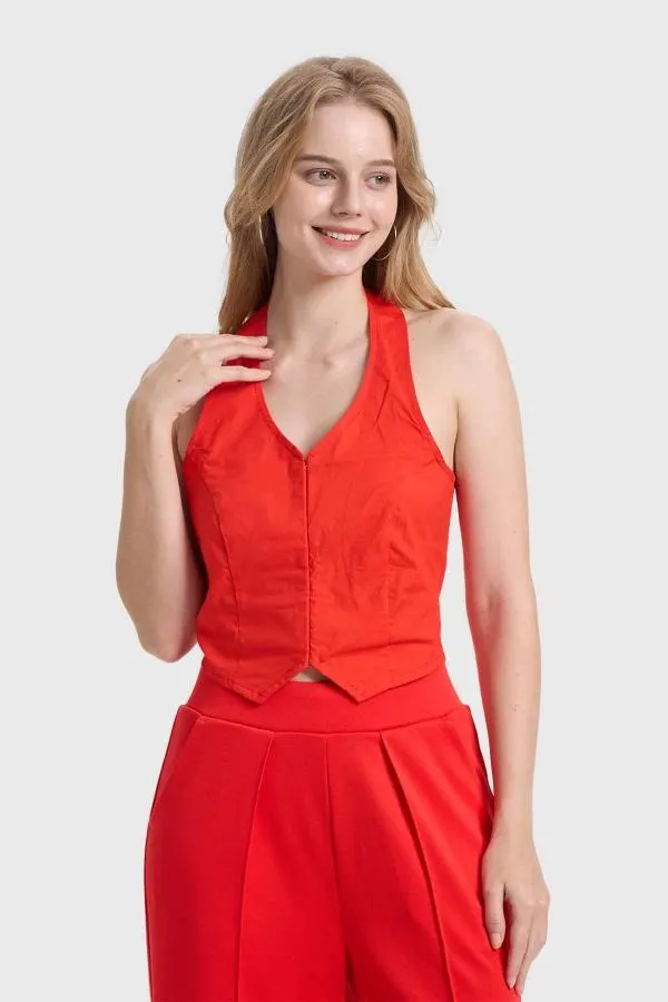 Blusa mujer tipo gillette rojo