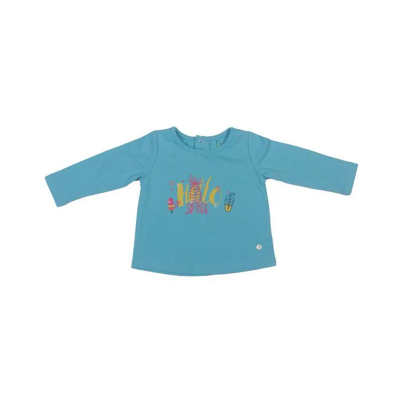 Polera Bebe Niña Turquesa