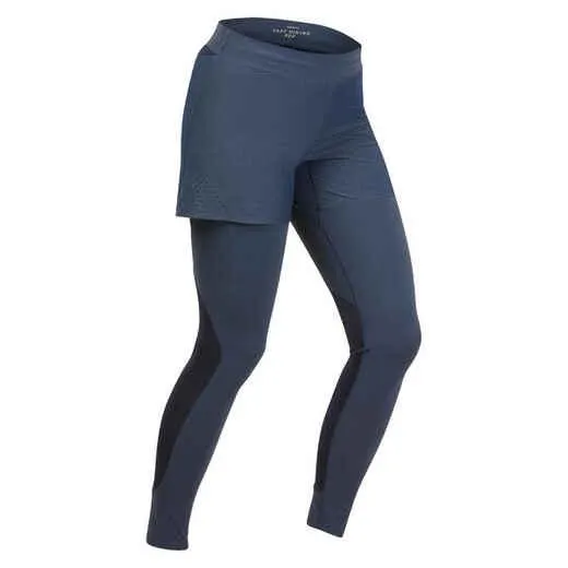 CALZAS CON SHORTS MONTAÑA Y SENDERISMO MUJER FH900 AZUL