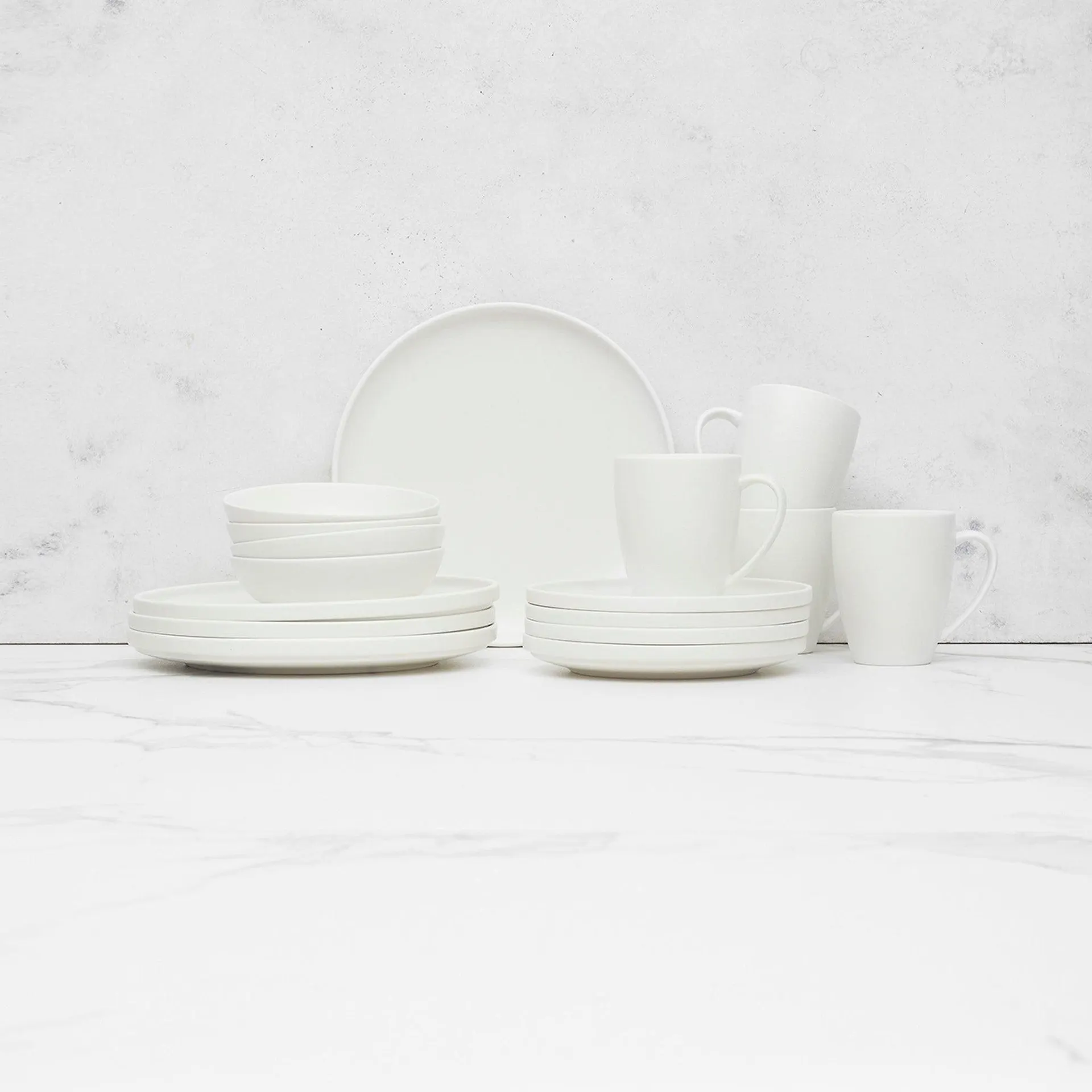 Juego de Vajilla Blanco Porcelana 16 Pzs Coquinaria