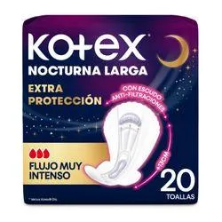 Toallas Higiénicas Kotex Extra Protección Nocturna Largas 20 un.