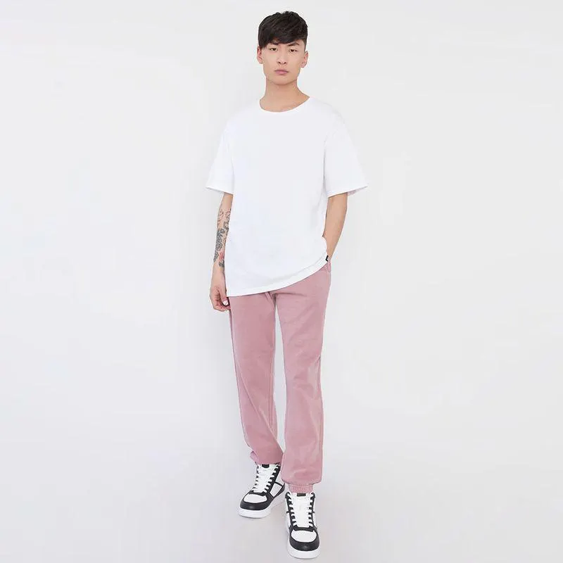 Pantalón de Buzo Hombre Jogger Loose Fit Rosado