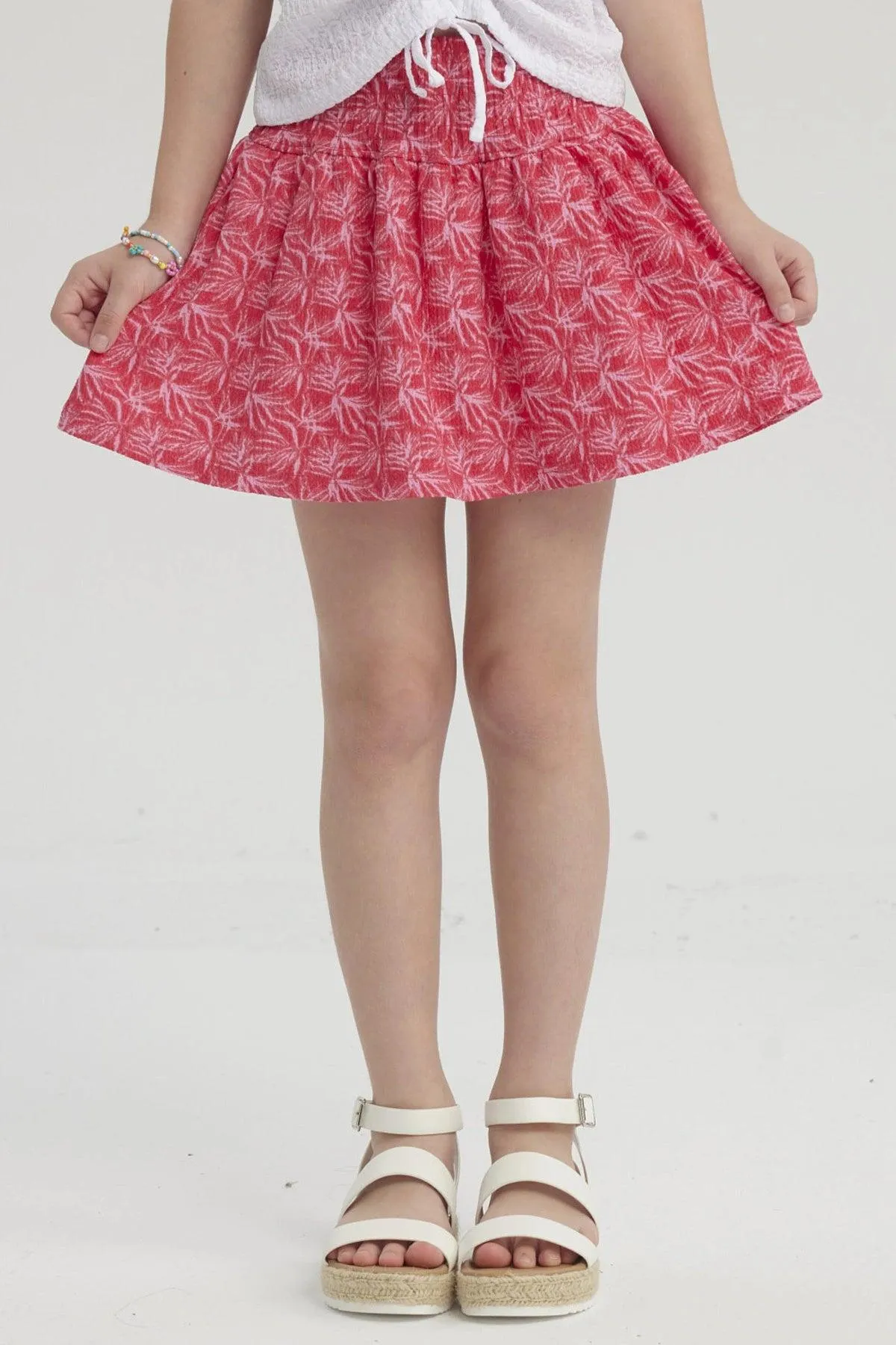 Falda Niña Short Pretina Panal Fucsia