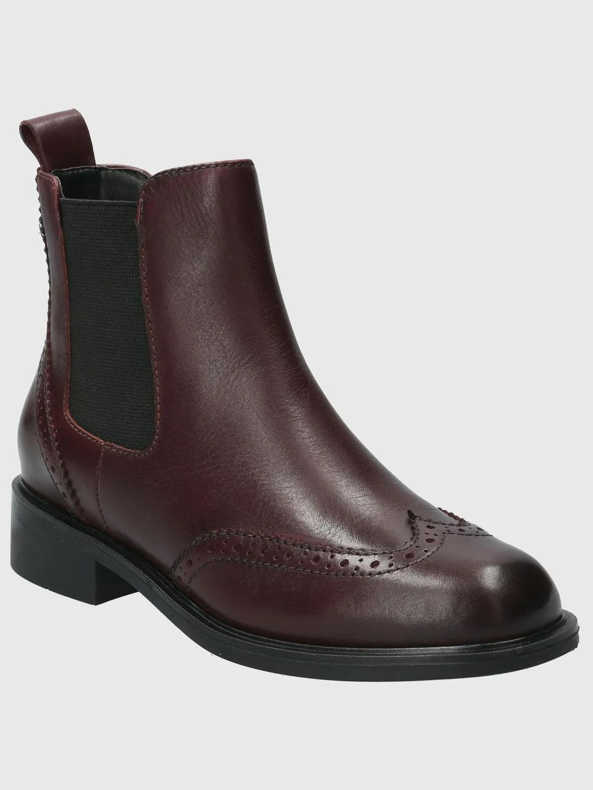 Botin Cuero Mujer Algate Rojo