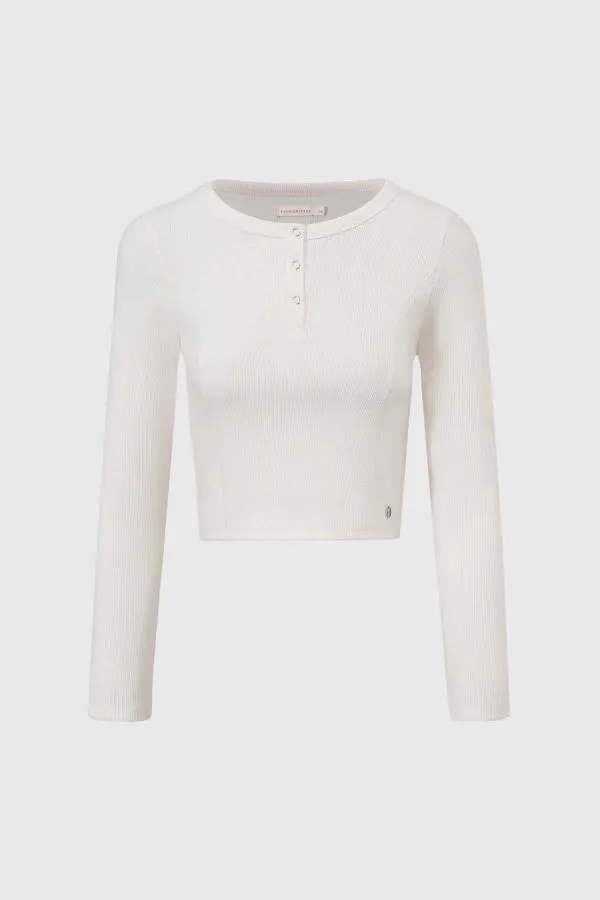 Polera niÑa con botones beige